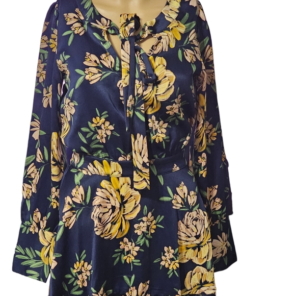 Jessica Simpson Davina Cut Silk Floral Mini Dress Size XS NWT - Picture 11 of 13
